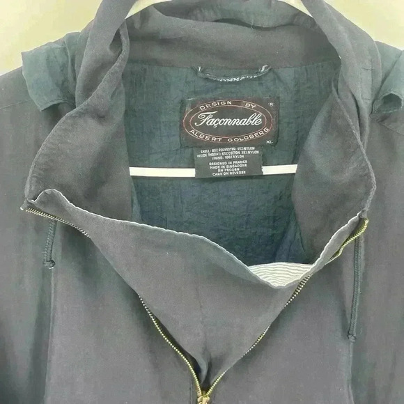 Vintage Faconnable Hidden Hoodie Pull Over Jacket 1/4 Zip Windbreaker Mens XL - Picture 7 of 16